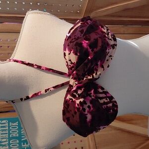Purple and Cream Bikini Top